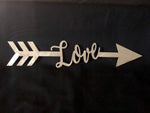 Love Arrow metal sign