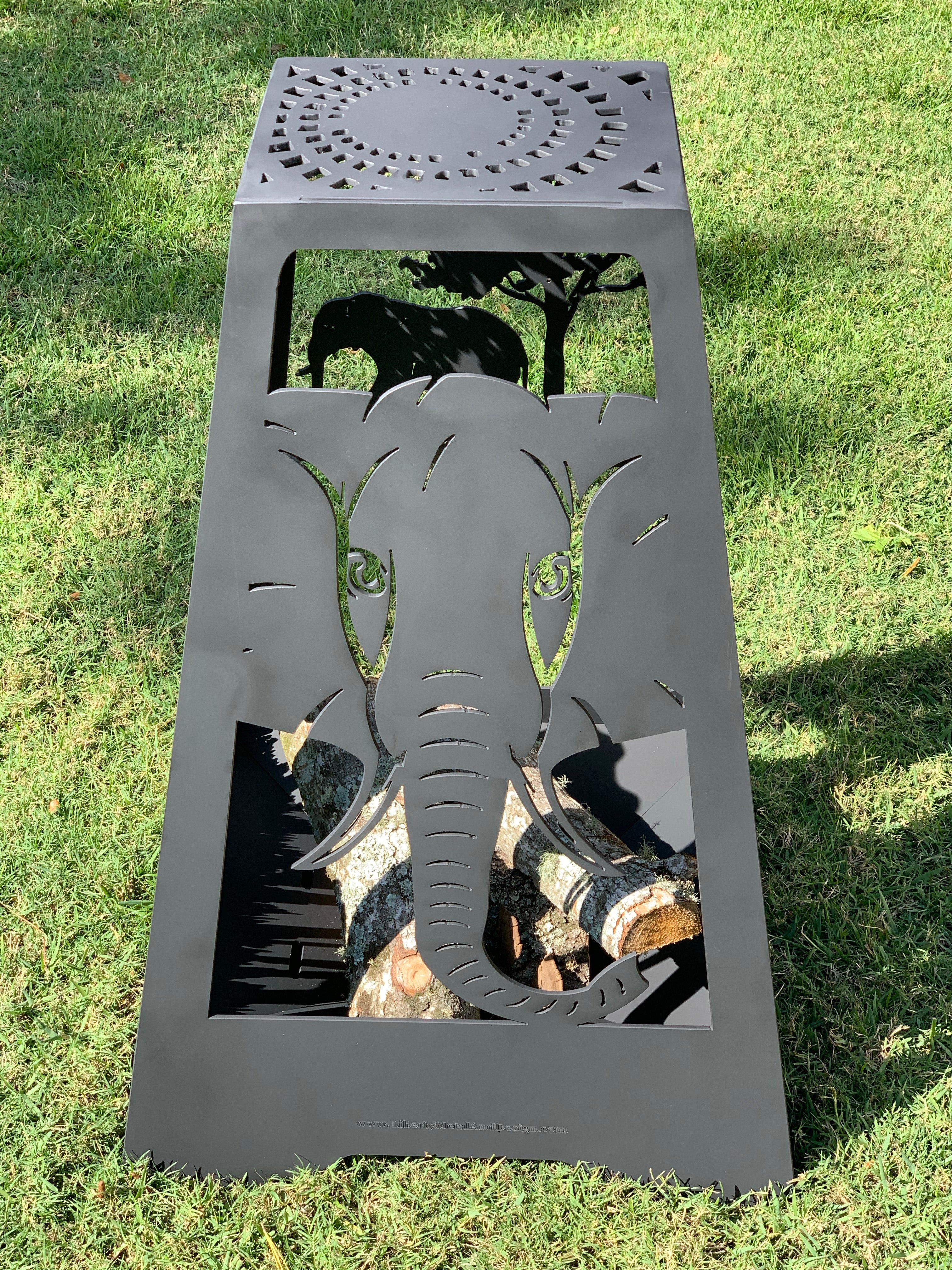 Elephant  Fire Pit - Rectangle Tall