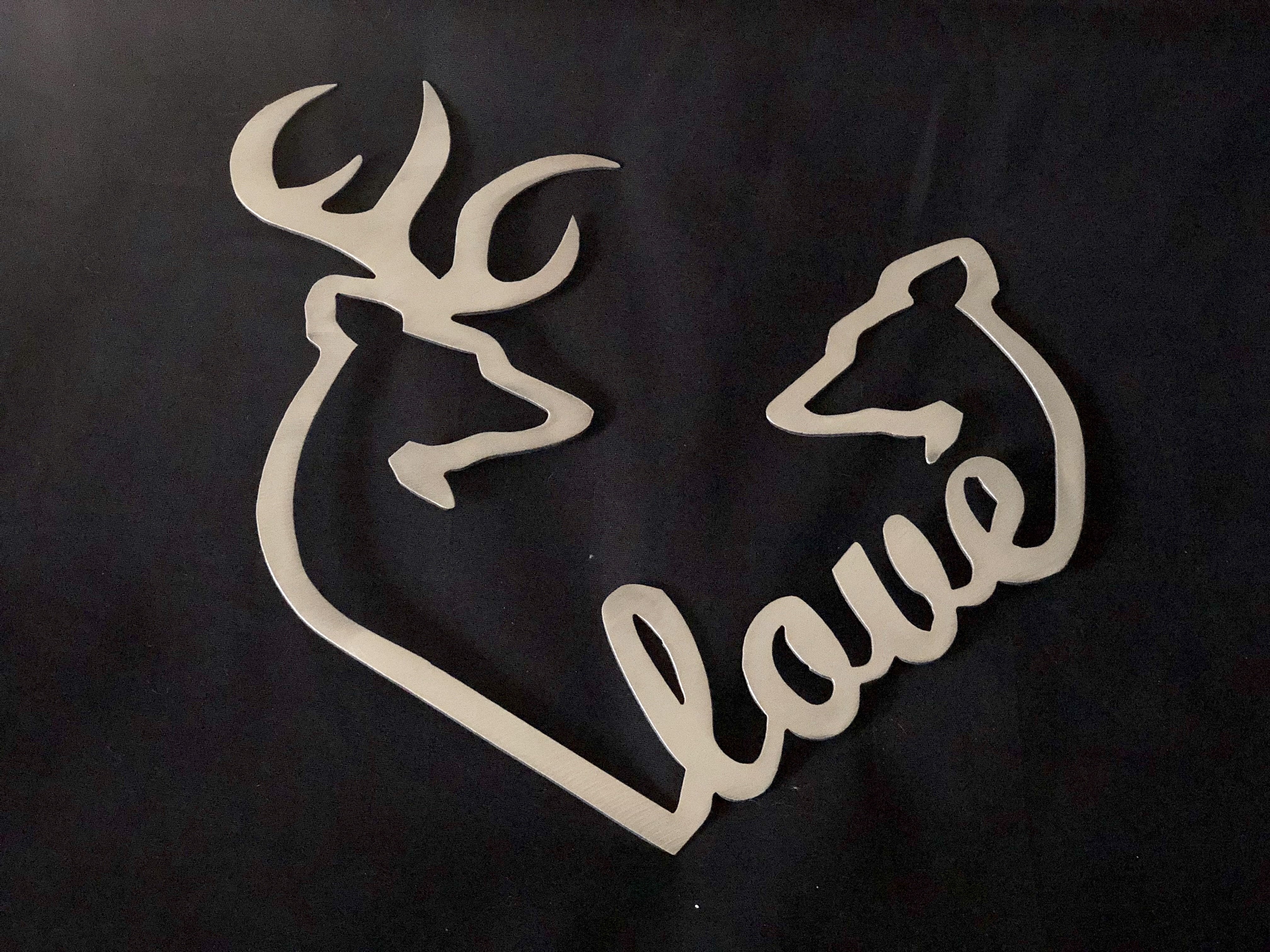 Buck and Doe Heart