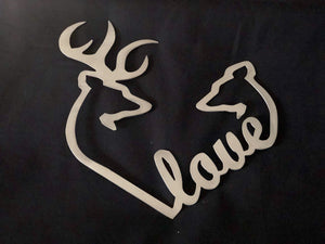 Buck and Doe Heart