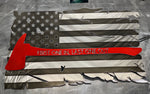 Battle Flag 2.0 -  Axe Thin Red Line - First one in, last one out