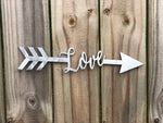 Love Arrow metal sign