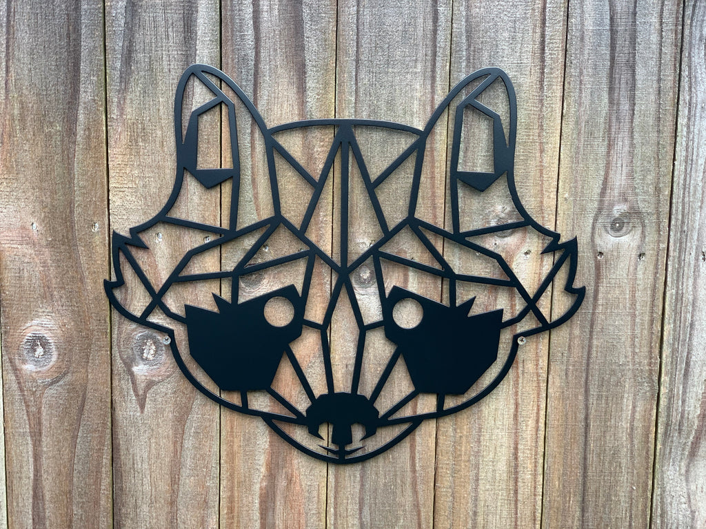 Geometric Animal Sign - Raccoon
