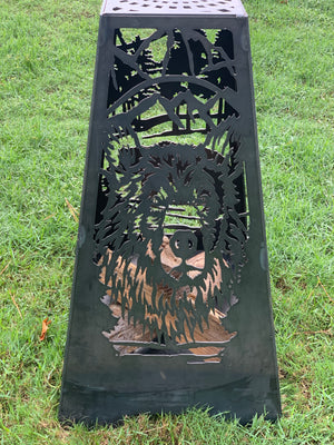 Bear Fire Pit - Rectangle Tall