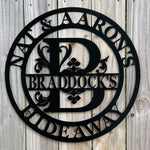 Custom Anniversary Monogram with names and date