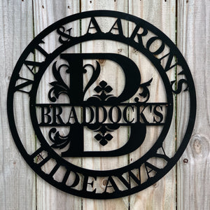 Custom Anniversary Monogram with names and date