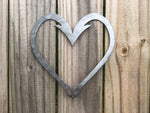 hook heart metal sign