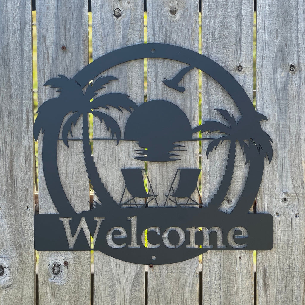 Beach Sunset Monogram