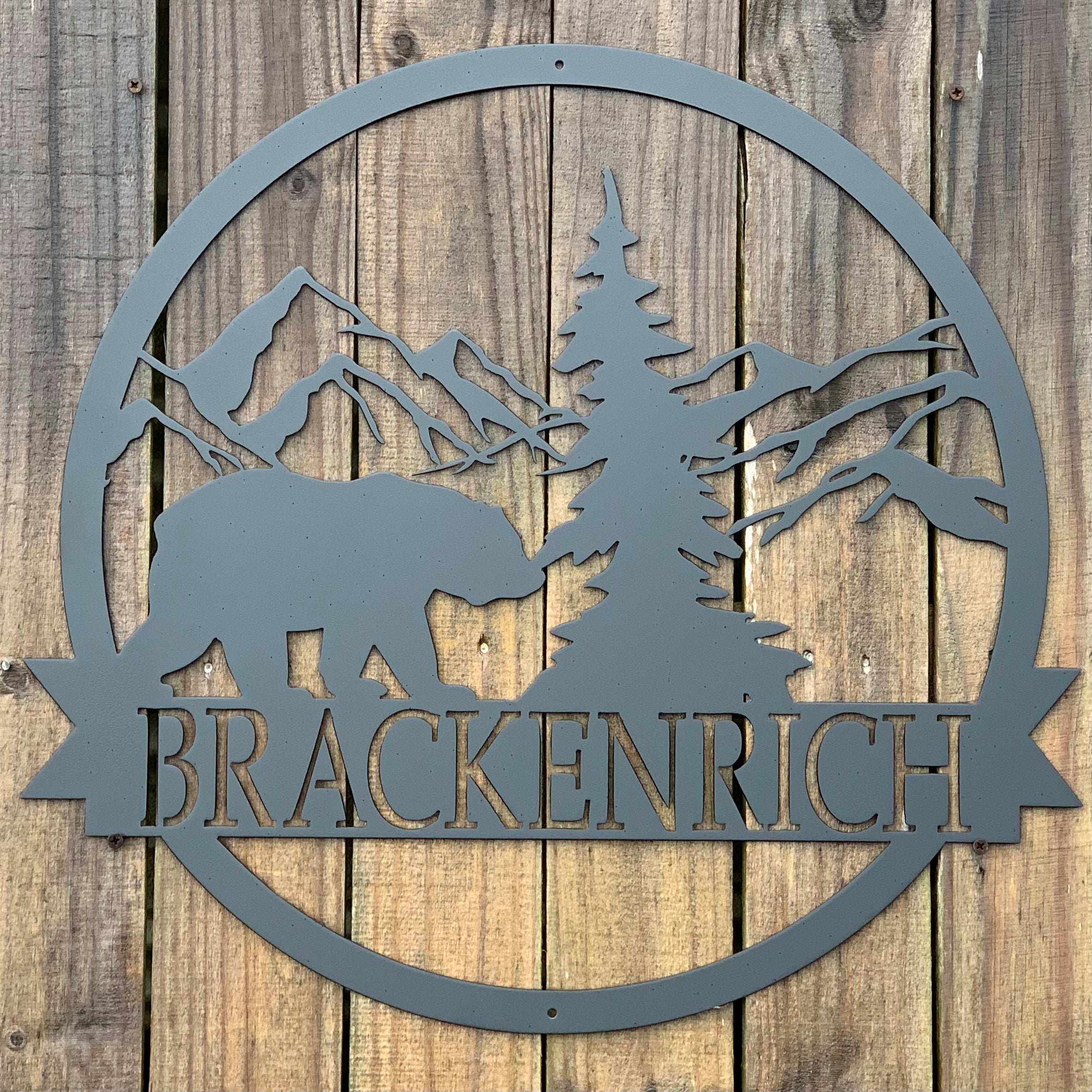 Ribbon Monogram - Bear Wilderness