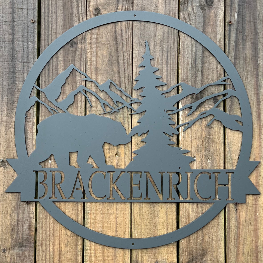 Ribbon Monogram - Bear Wilderness
