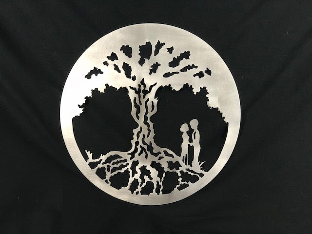metal Tree of Life sign